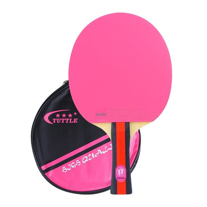 Hot New Items at Buy Center: Colorful Pure Wood Single Racket Cover Professional High Elastic Long Handle Horizontal Pink Shakehand Grip