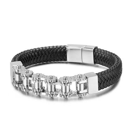 Buy Center Top Rated-European And American Geometric Hand Jewelry Titanium Steel Chain Bracelet Silver