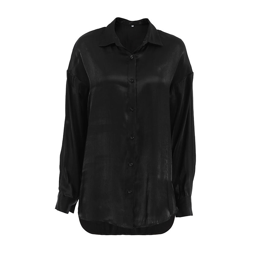 Buy Center Deal-Women's Fashion Shirt Minority Simple Long Sleeve