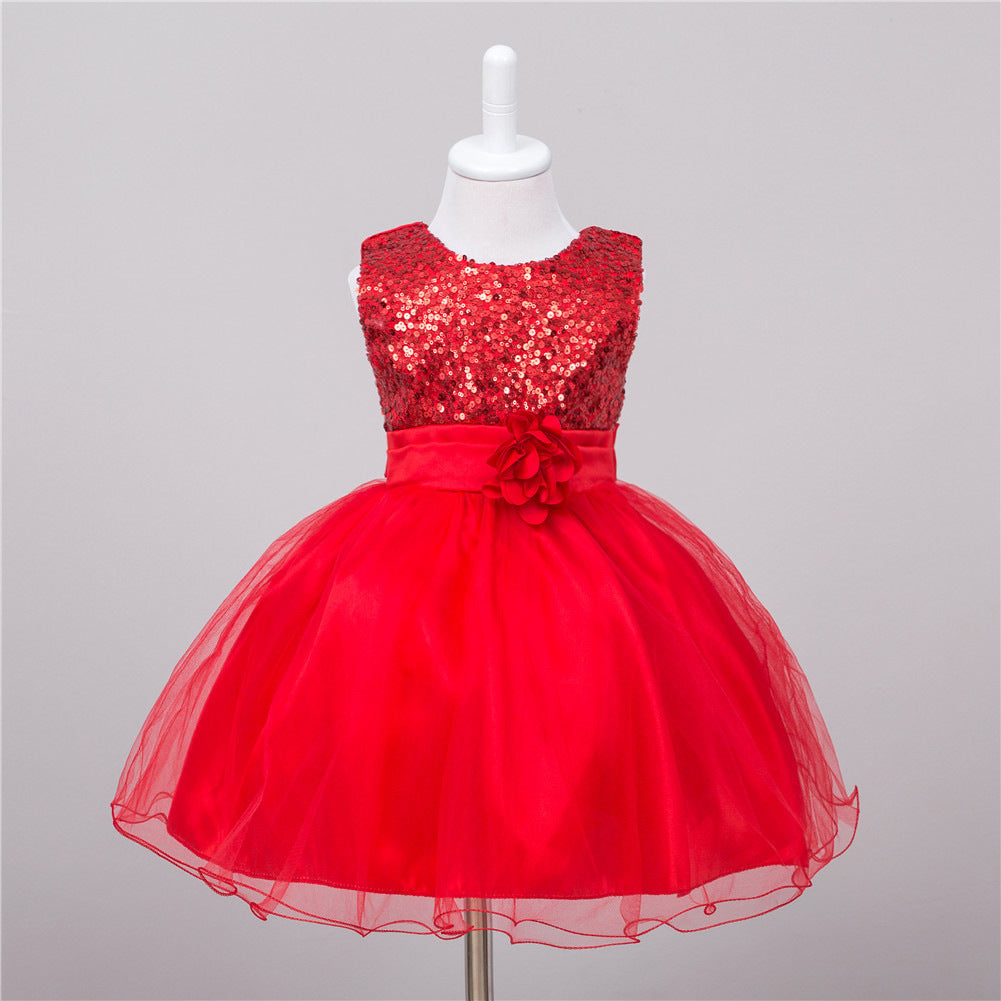 Baby Sequin Dress Flower Girl Wedding Princess Dress Buy Center