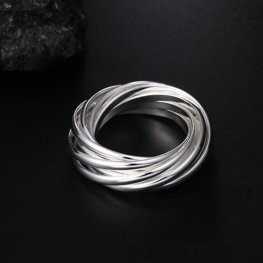 Buy Center Trend-Silver Jewelry Retro Ethnic Style Nine Ring R007 9 Ring Size 8