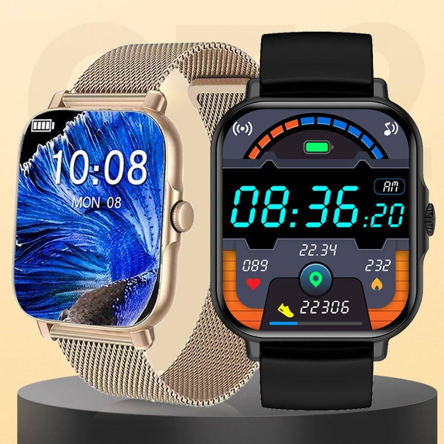 Reloj inteligente con llamadas y Bluetooth, recordatorio de mensajes, monitorización del ritmo cardíaco y del sueño