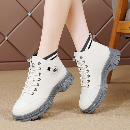 Fall High Top Sneakers White Internet Celebrity Student Casual Shoes Buy Center