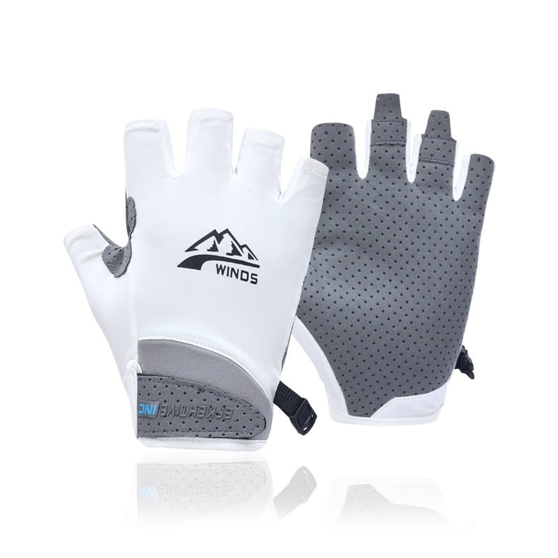 Gants de cyclisme de fitness à demi-doigts, gants de protection solaire respirants pour écran tactile pour hommes et femmes