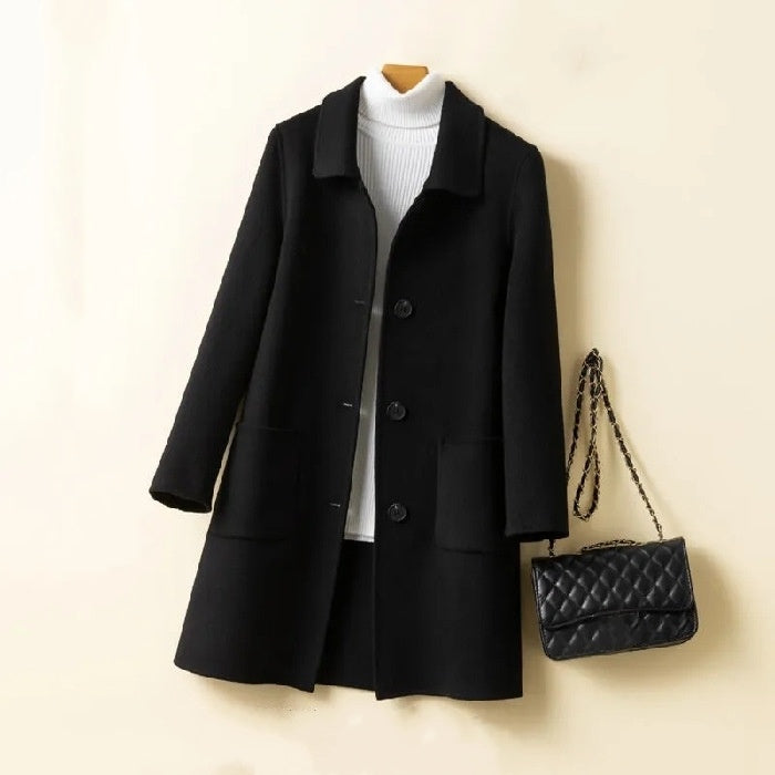 Korean Style Double-sided Cashmere Woolen Coat Buy Center