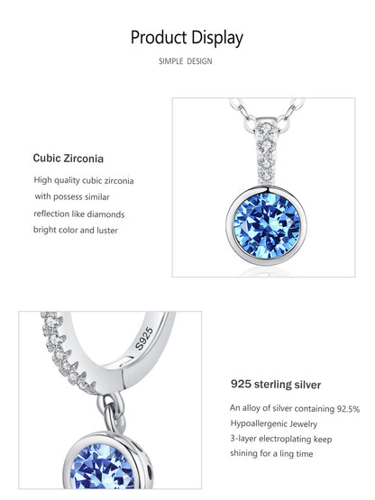 Collier de boucles d'oreilles et de diamants artificiels bleu marine de luxe léger pour femmes