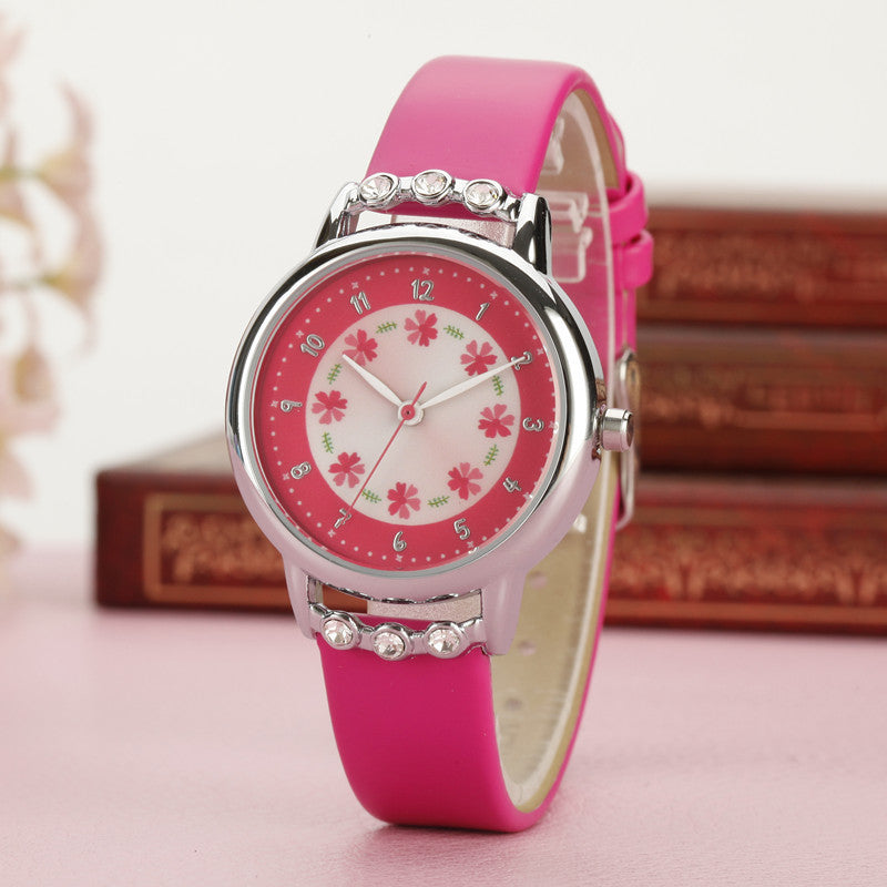 Children watch girl waterproof quartz watch