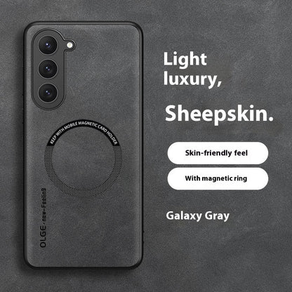 Newly Released at Buy Center: Phone Case Car Magnetic Wireless Charger Sheepskin Protective Cover Galactic Gray Magnetic