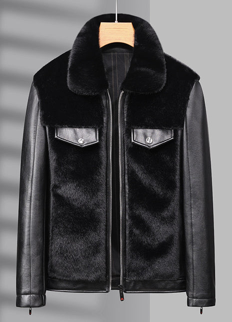 Winter Men's Warm Mink Fur Jacket Coat