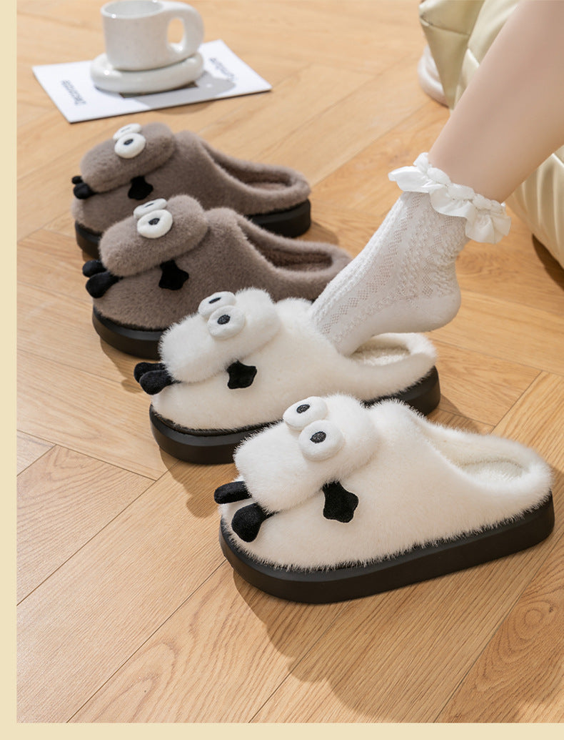 Buy Center Premium-Briquette Couple Household Thermal Cotton Slippers