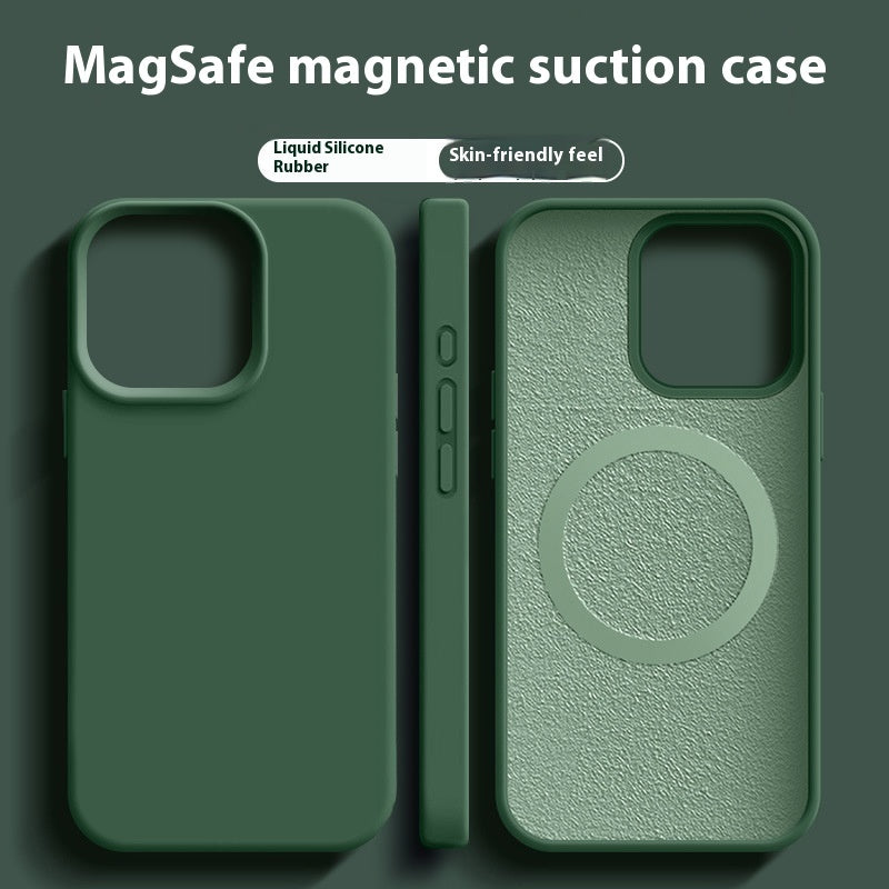 Fresh Arrivals at Buy Center: Phone Case Magnetic Liquid Silicone Cangling Green