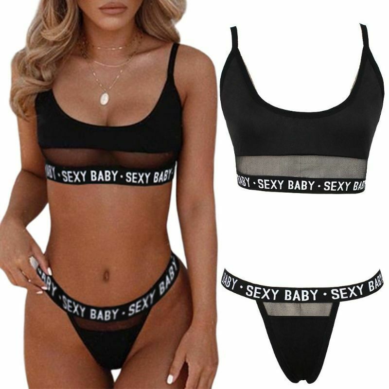 Sexy openwork letters split bikini Buy Center