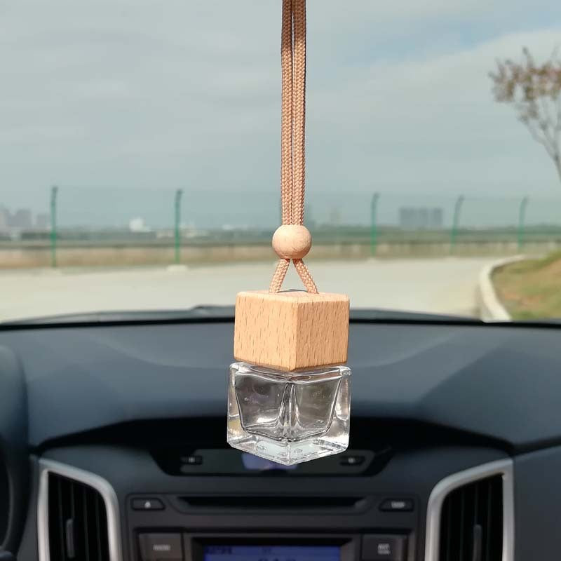 Hot New Arrivals at Buy Center: Car Fragrance Pendant Square Glass Bottle Auto Perfume Hanging Fire Extinguisher Bottles