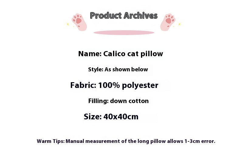 Hot New Items at Buy Center: Square Cat Pillow Sleeping Plush Doll