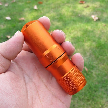 Portable Aluminum Alloy Outdoor Waterproof Warehouse Wilderness Survival Sealed Waterproof Tank Orange