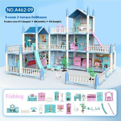 Fresh Arrivals at Buy Center: Girls Playing House Diy Assembled Princess House Villa Toys A46209