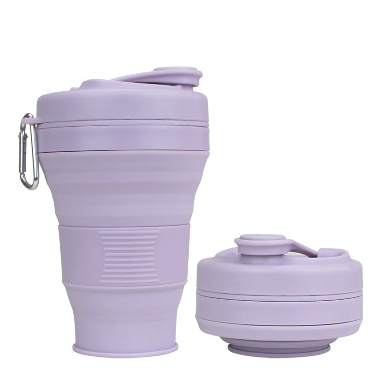 Buy Center Handpicked- Portable Large Capacity Collapsible Cup Purple 600ml