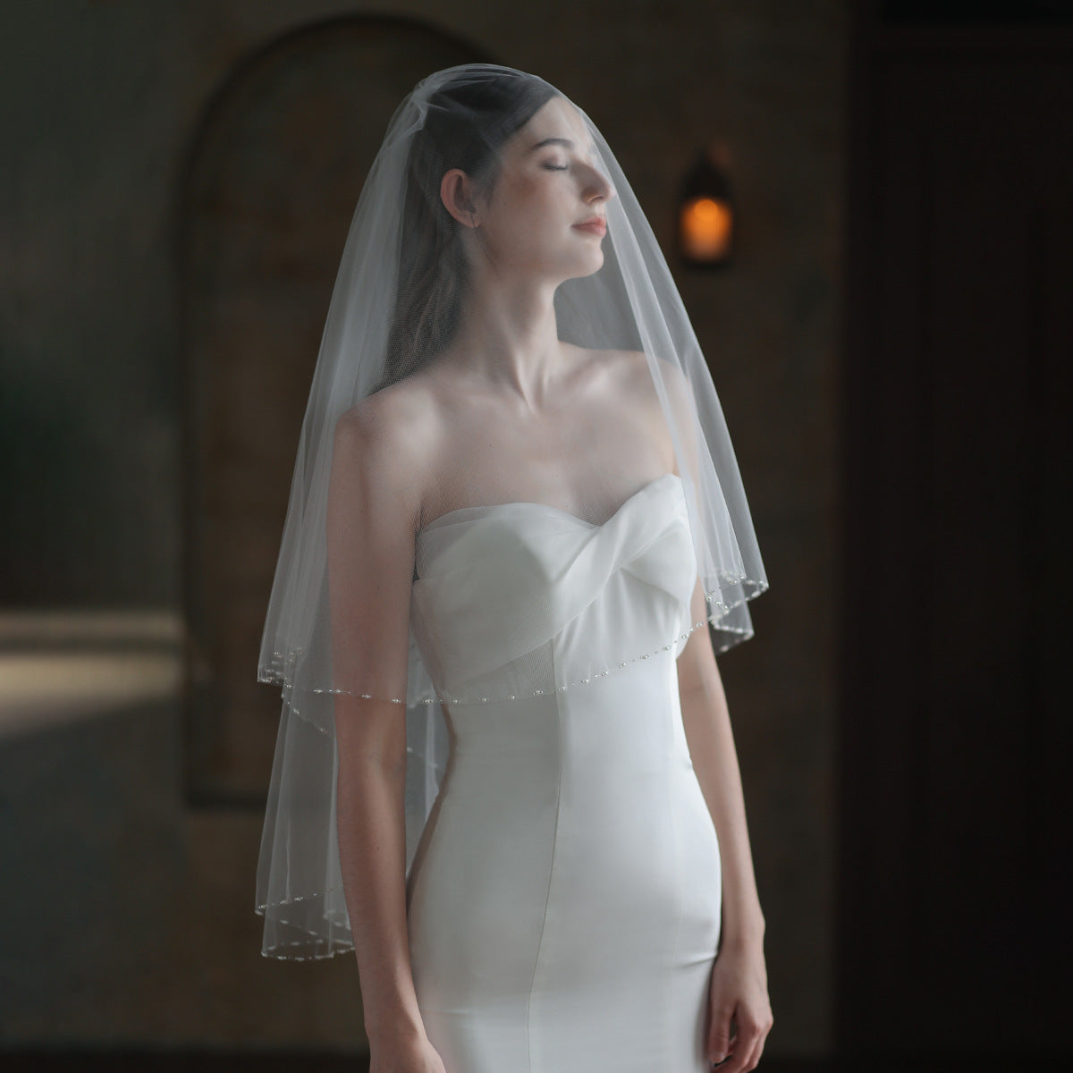 Exquisite Handmade Beaded Bridal Veil | Women's Clothing-Weddings & Events-Weddi | Buy Center