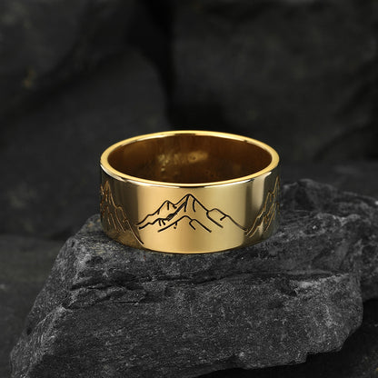 Now Available at Buy Center: Fashion Stainless Steel Mountain Ring