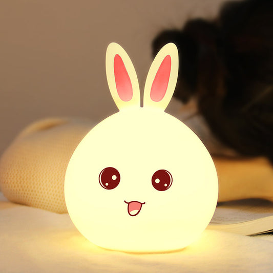 Cute Night Light Animal Rabbit Night lamps Touch Sensor Silicone LED Colorful Lights | Home Improvement2 | Buy Center