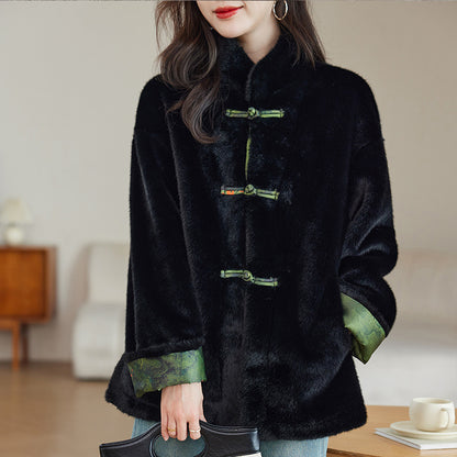 Women's Fur Chinese Style Traditional Coat Buy Center