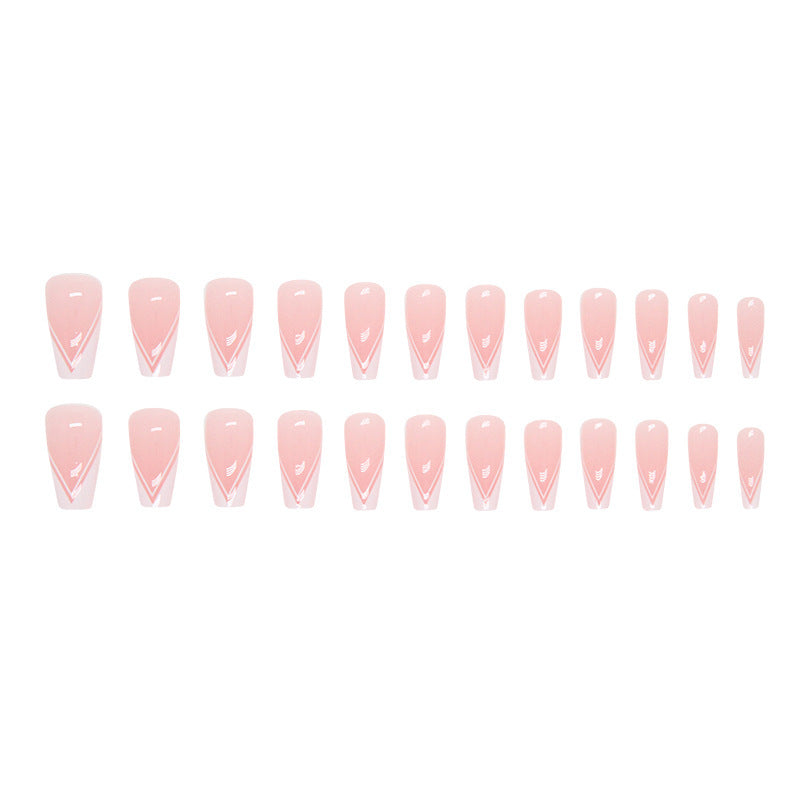 Buy Center Handpicked- Women's Ballet Mid-length Triangle French Manicure