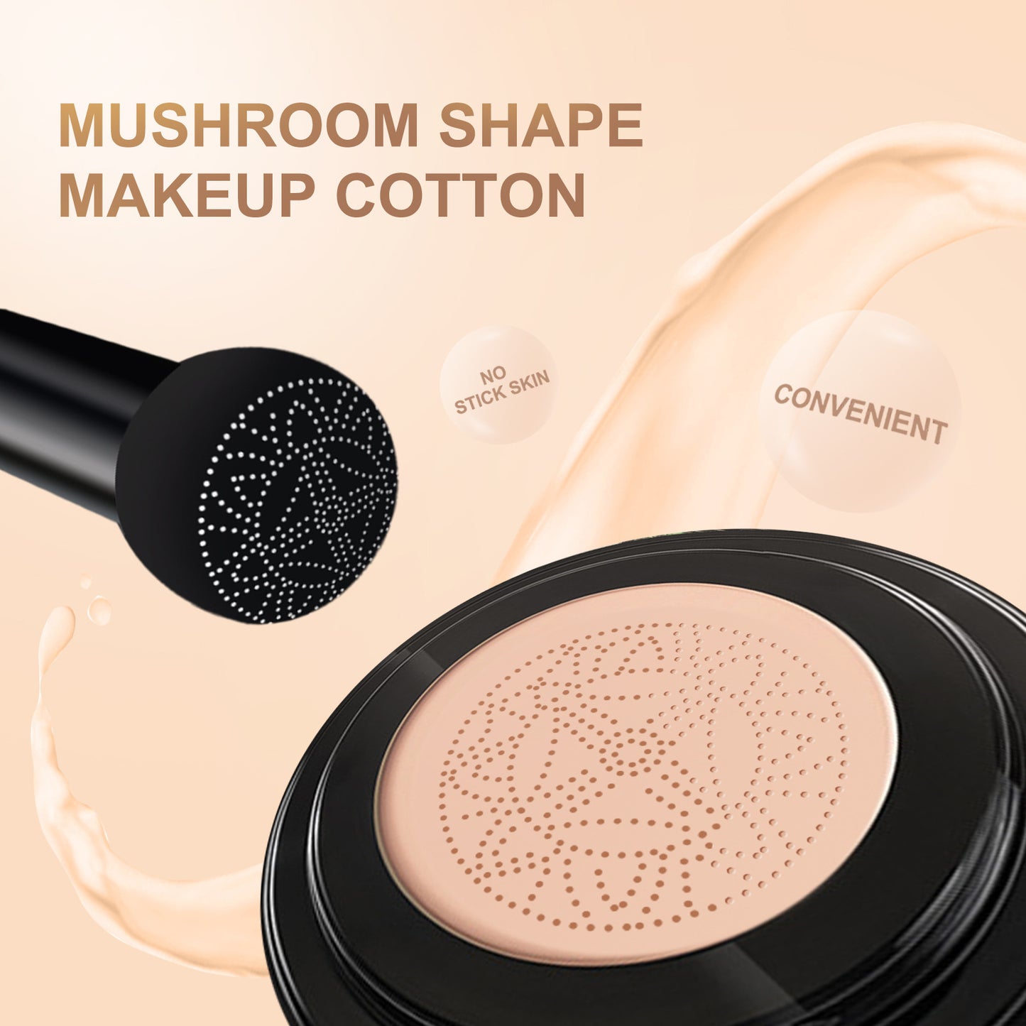 Buy Center Handpicked- Mushroom-shaped Haircut Air Cushion Moisturizing Long-lasting Foundation