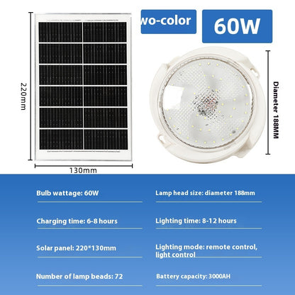 Newly Released at Buy Center: Solar Ceiling Lamp LED Home Indoor And Outdoor Lighting Double Color 60W