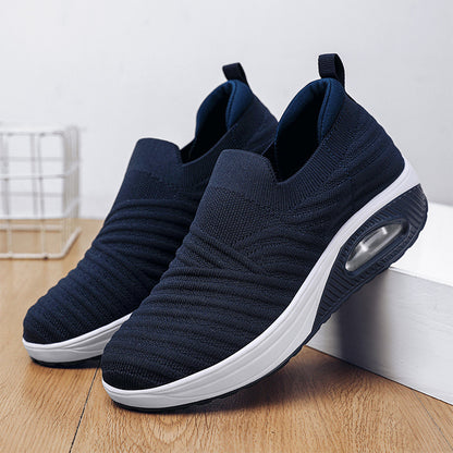 Newly Arrived at Buy Center: Slip-on Shoes Breathable Platform Mesh Surface Flying Woven Casual