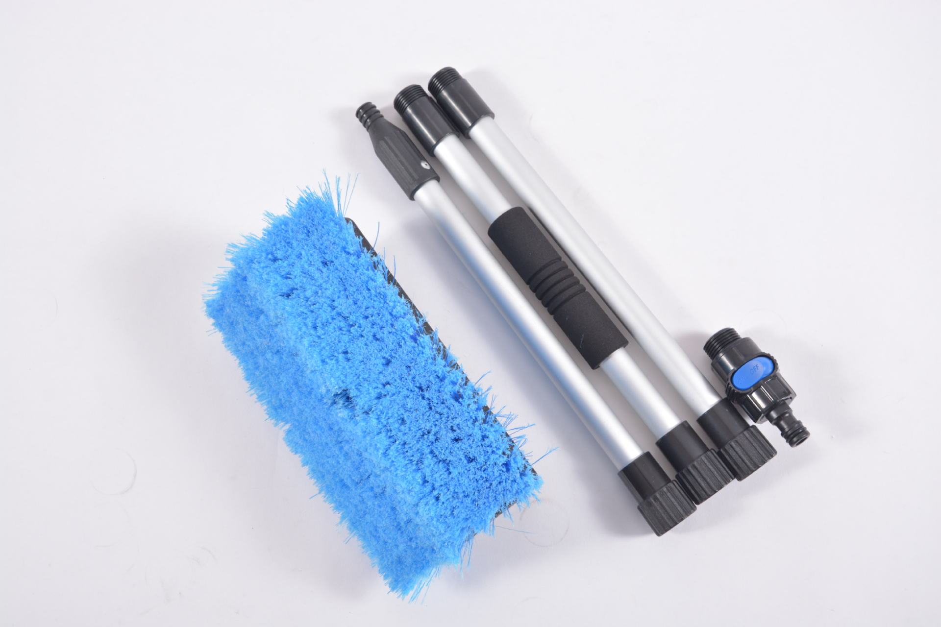 Buy Center Handpicked- New Removable Retractable Water Brush Car Cleaning Brush Long Handle Soft Brush Car Washing Tools Wholesale Blue three section pole