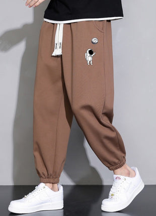 Cropped Casual Loose Men's Long Pants