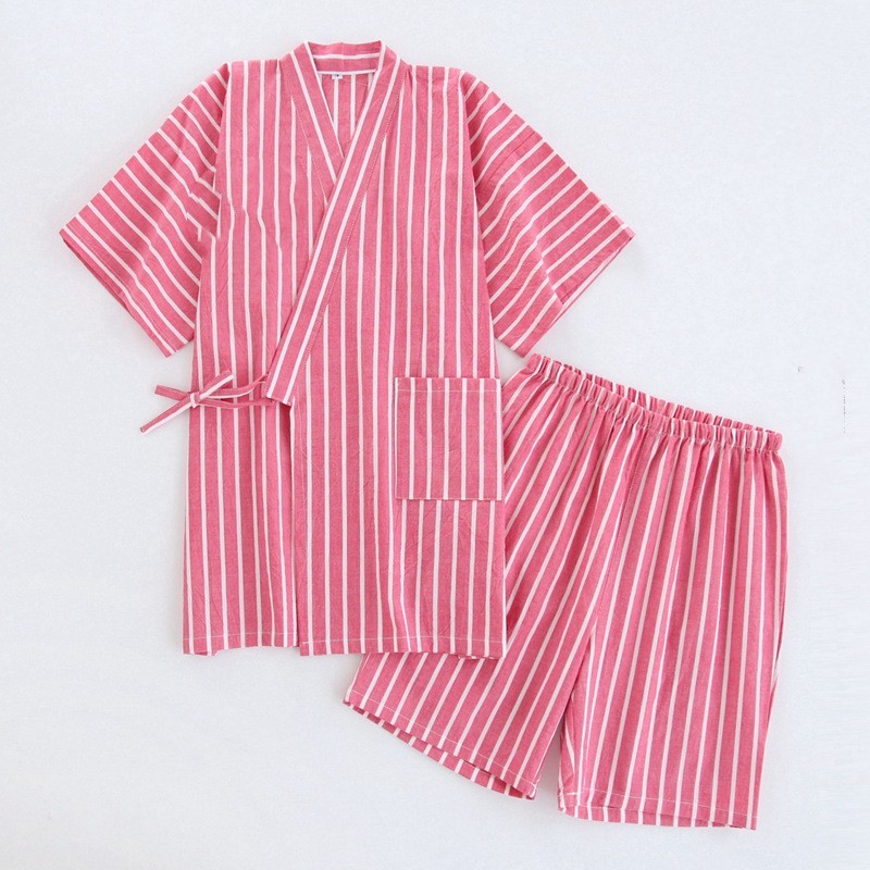 Washed Cotton Thin Striped Pajamas Buy Center