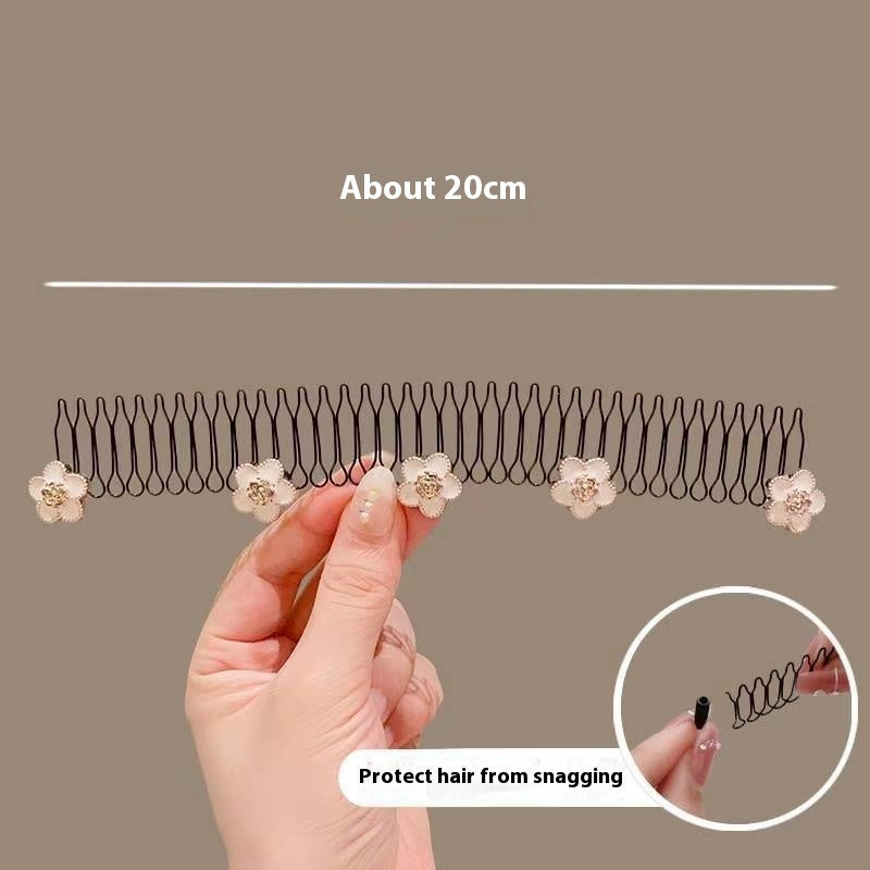 Buy Center Handpicked- Back Head Invisible Inverted Hair Comb Forehead Hair Band P15 White Double Flower