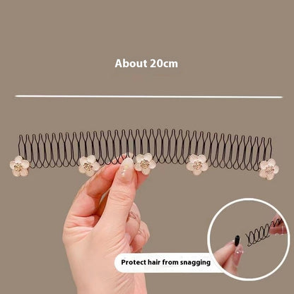 Buy Center Handpicked- Back Head Invisible Inverted Hair Comb Forehead Hair Band P15 White Double Flower