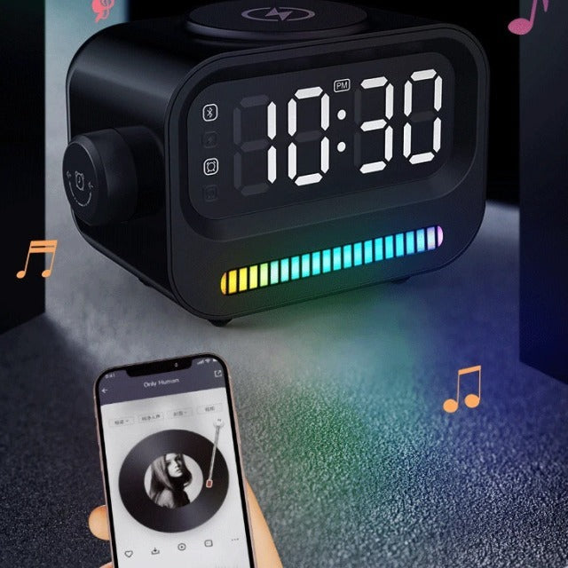 Atmosphere Light Digital Clock Alarm Clock Speaker Three-in-one Buy Center