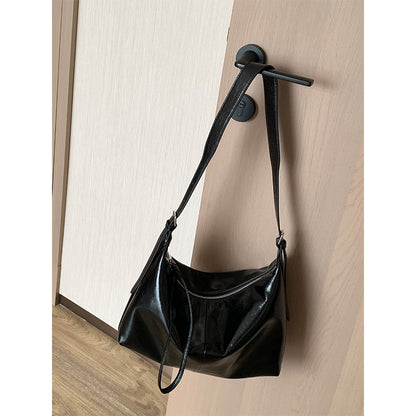 Fresh on the Scene at Buy Center: Simple First Layer Cowhide Bag Women Black 35X6X24cm