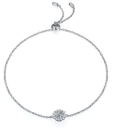 Ensemble de trois pièces en argent 925 avec collier, boucles d'oreilles et bracelet