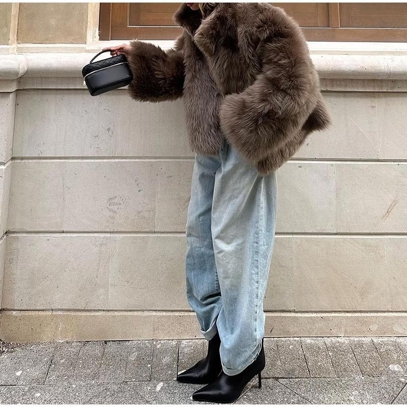 Plush Fur Coat Fashion Casual And Comfortable Eye-catching Warm Buy Center