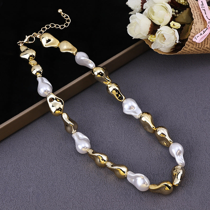 Fashion Trendy Unique Artificial Pearl Clavicle Necklace Buy Center