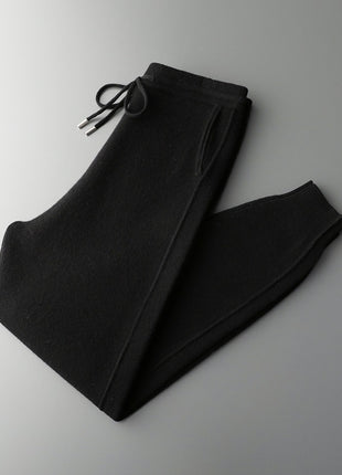 Air Layer Thickened Wool Pants Men's High Waist Casual All-match Lock Foot Harem Pants