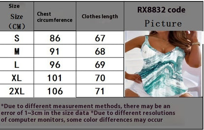 Hot New Items at Buy Center: Large Size Women's Clothing New Printing Abstract Sexy Camisole Women