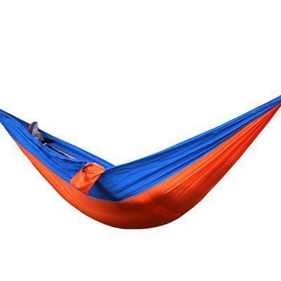 Backpacking Hammock - Portable Nylon Parachute Outdoor Double Hammock Blue orange