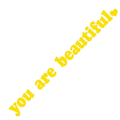 Fresh Arrivals at Buy Center: You Are Beautiful Sport Pvc Vinyl Stickers Yellow