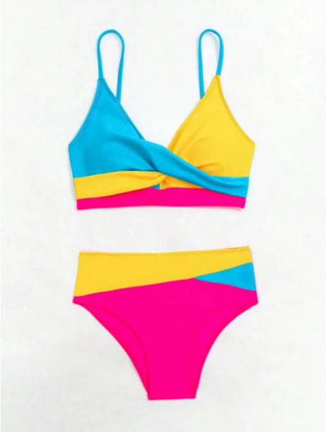 Fresh Arrivals at Buy Center: Split Swimsuit Color Matching Color Contrast Bikini Bikini Swimsuit