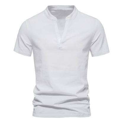 Newly Released at Buy Center: Men's Deep V-neck Short-sleeved T-shirt Stretch Bottoming Shirt