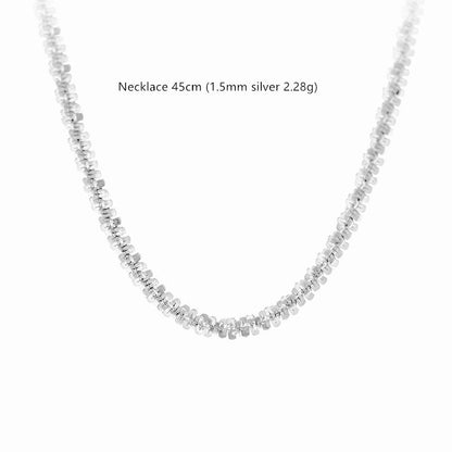 Now Available at Buy Center: Silver Cauliflower Sparkling Necklace 45cm Silver 925 Silver