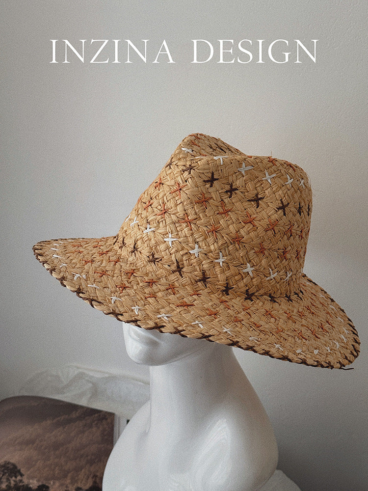 Fresh on the Scene at Buy Center: Retro Personality Western Cowboy Style Straw Hat