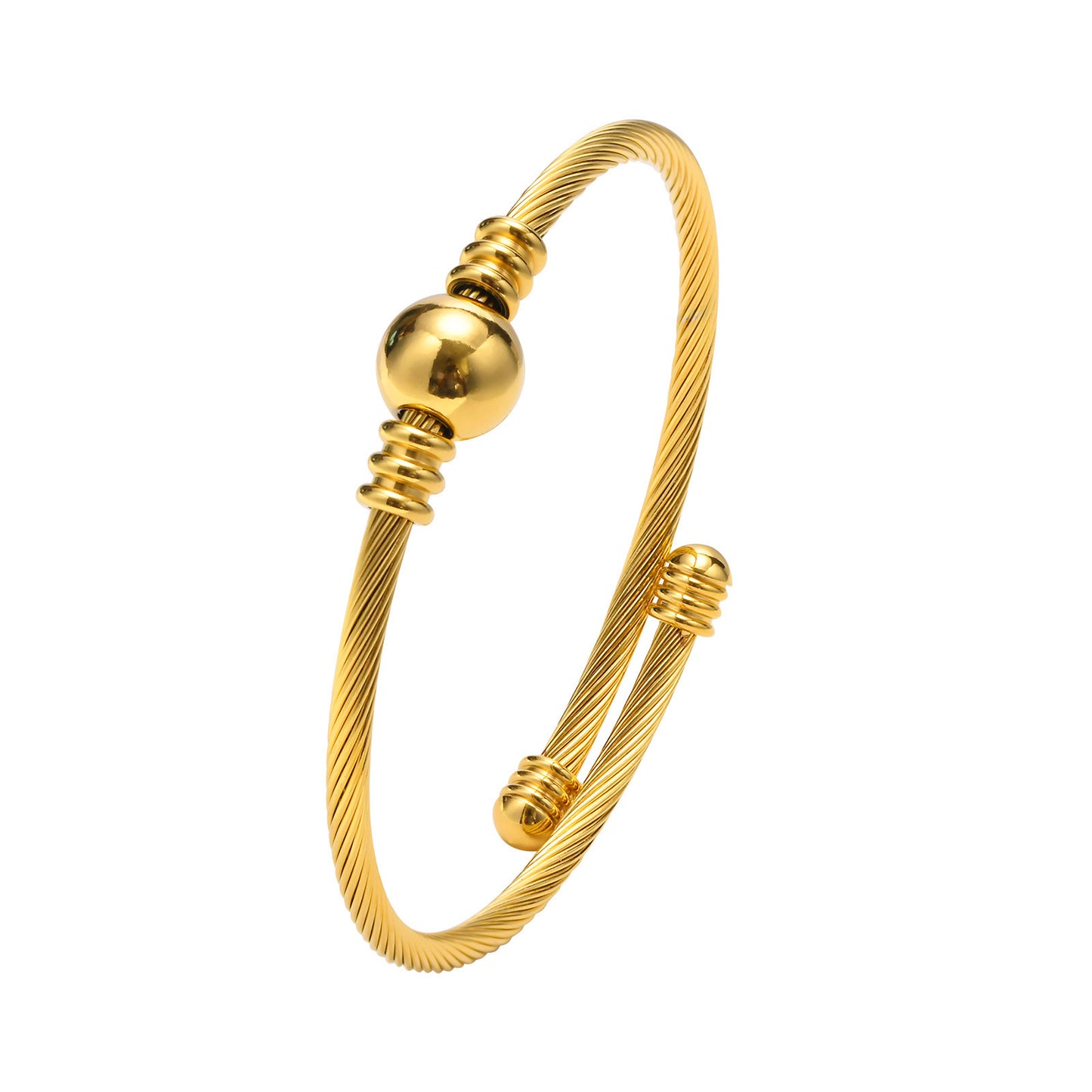 Pulsera de moda con nudo abierto de acero inoxidable para mujer