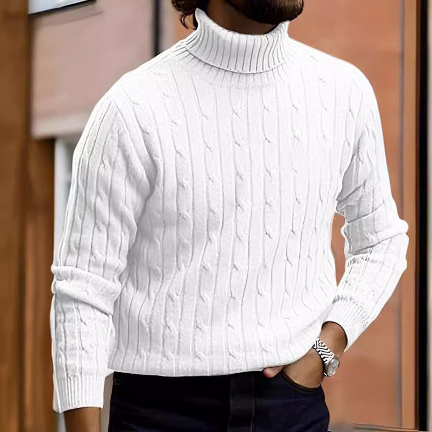 Men's Turtleneck Long Sleeve Sweater Casual Sweater Top Buy Center