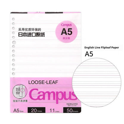 Buy Center Hot Pick-Loose Spiral Notebook Shell Pastel Cookie Soft Light Refill B5 Plaid Impression A5 A550 Pages English Line